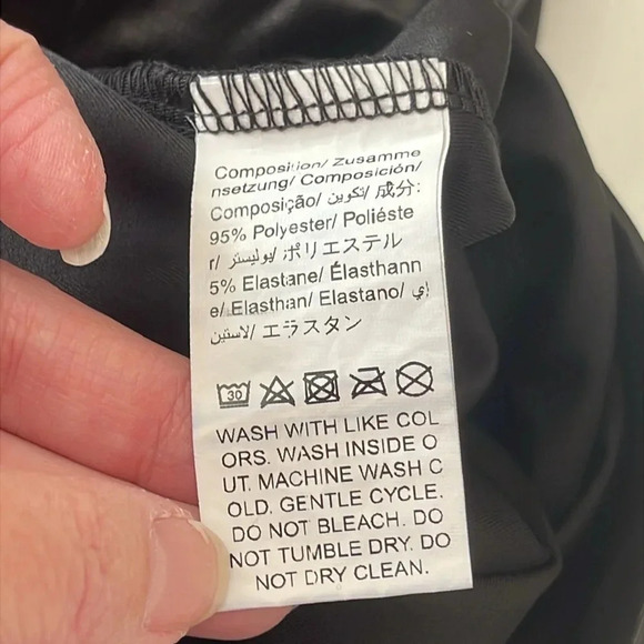 SHEIN CURVE FAUX LEATHER BLACK PANTS SIZE 1XL - Picture 4 of 4